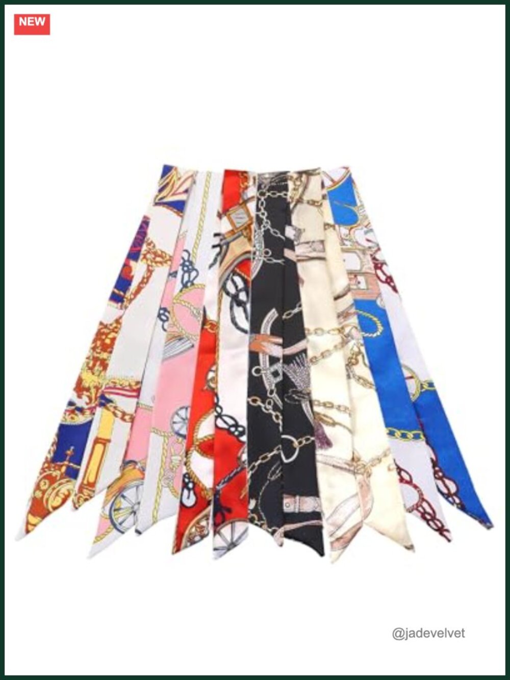 6 Pack Satin Scarf Bags for Handbags Hair Neck Scarf Women